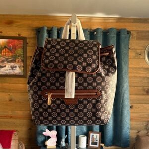 Kate Spade Black and Brown Floral Backpack - NWT